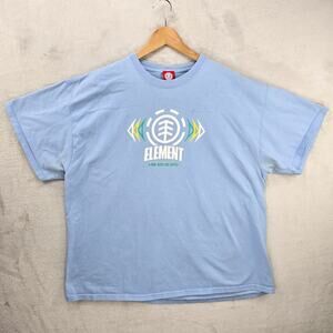 Element Skateboard Shirt Men XXL Blue Skater Streetwear Vintage Y2K Grunge